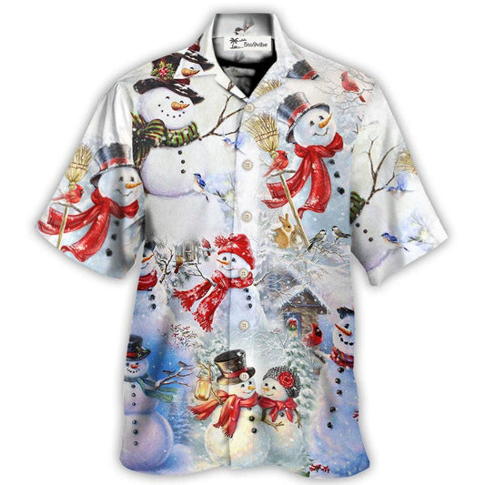 Hawaiian Shirt / Adults / S Snowman Christmas Merry Xmas - Hawaiian Shirt 