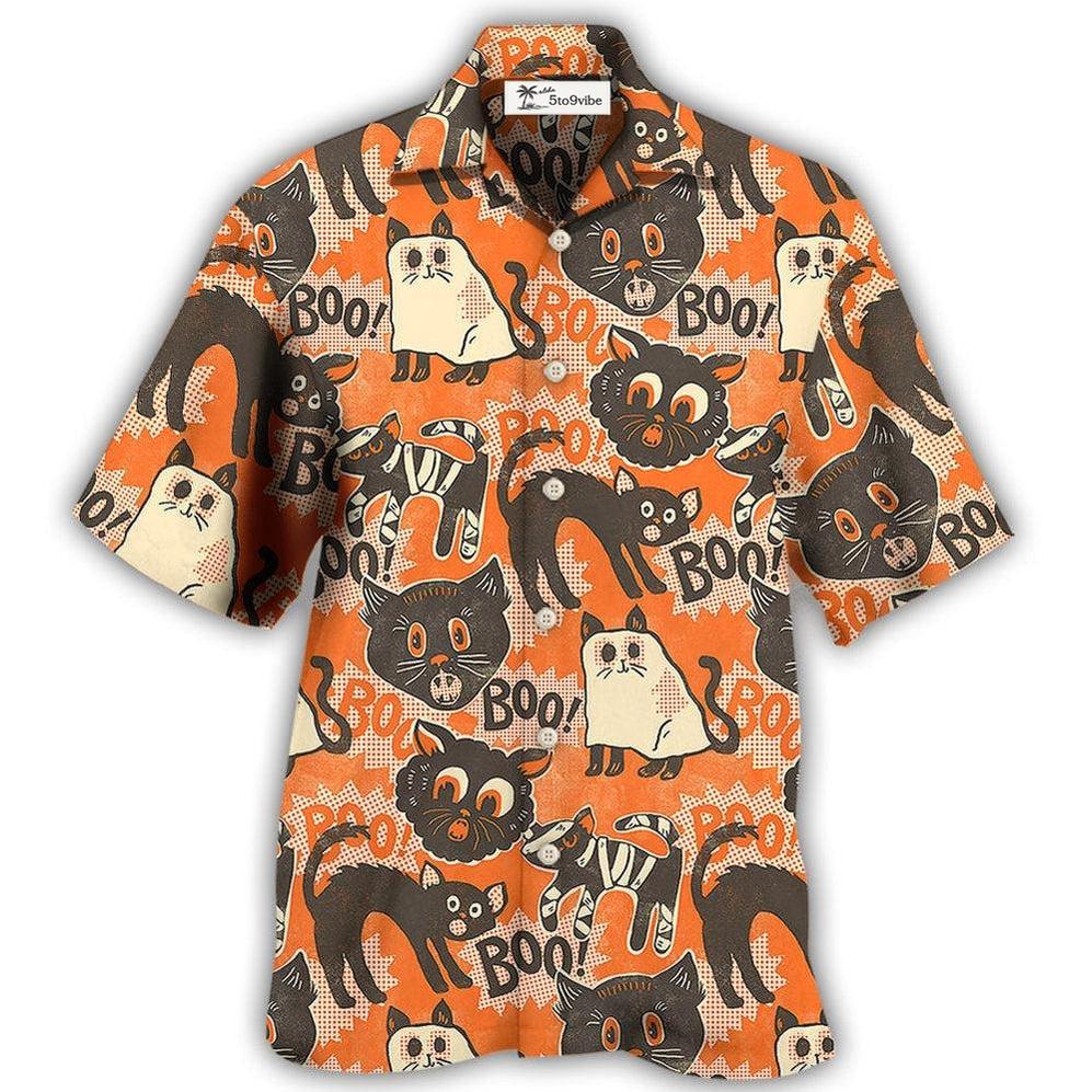Hawaiian Shirt / Adults / S Halloween Spooktacular Scaredy Cat - Hawaiian Shirt 