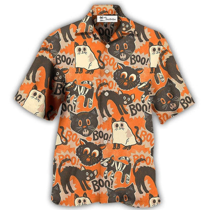 Hawaiian Shirt / Adults / S Halloween Spooktacular Scaredy Cat - Hawaiian Shirt 