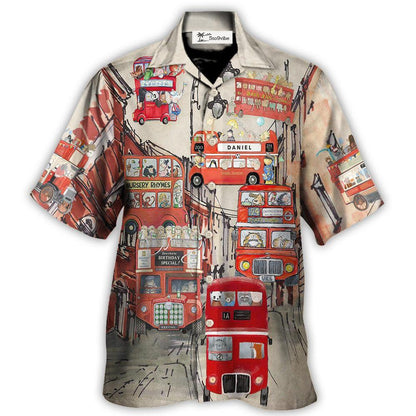 Hawaiian Shirt / Adults / S Bus Driver Big Red Party Bus - Hawaiian Shirt 
