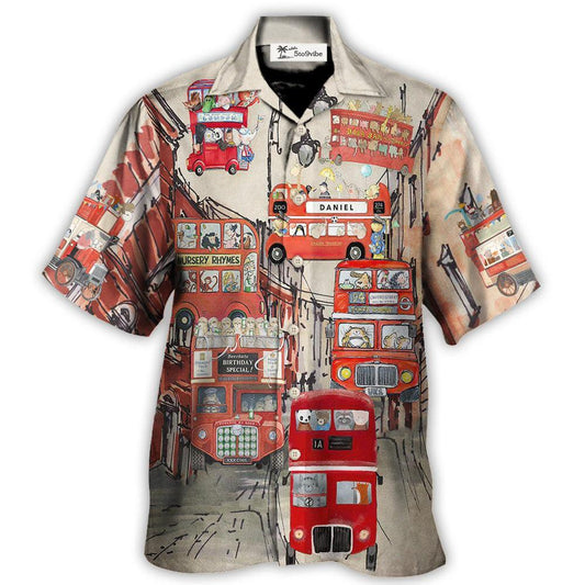 Hawaiian Shirt / Adults / S Bus Driver Big Red Party Bus - Hawaiian Shirt 
