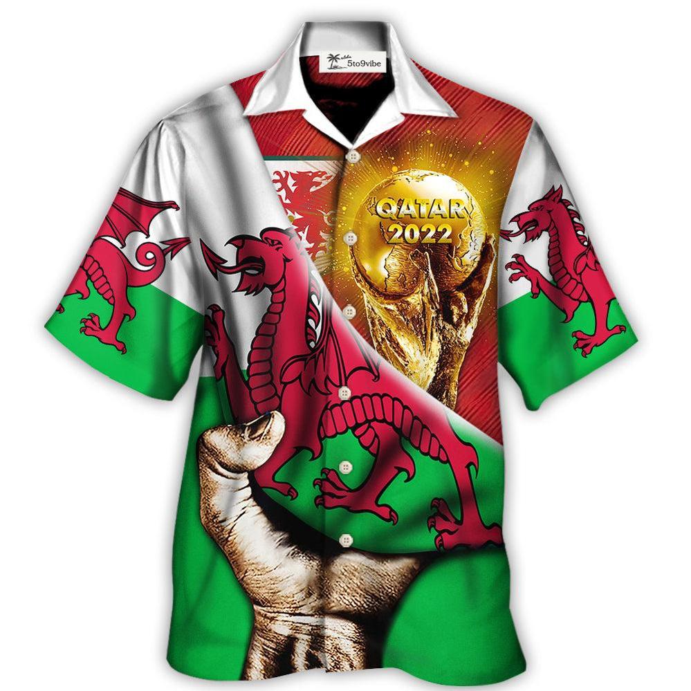 Hawaiian Shirt / Adults / S World Cup Qatar 2022 Wales Will Be The Champion Flag Vintage - Hawaiian Shirt 
