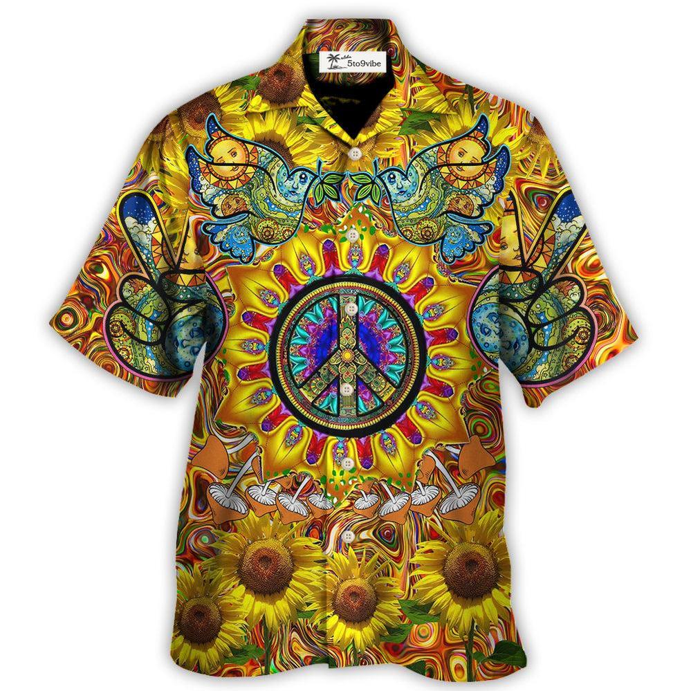 Hippie Sunflowers Love Sunshine Yellow Amazing Style - Hawaiian Shirt 