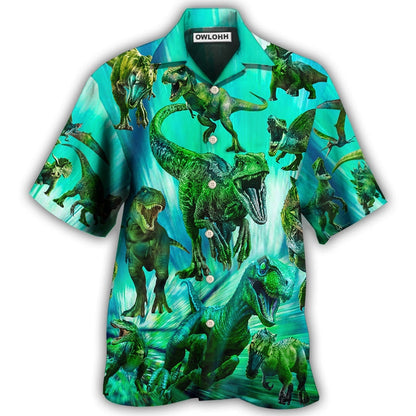 Hawaiian Shirt / Adults / S Dinosaur Running Cool Style - Hawaiian Shirt 