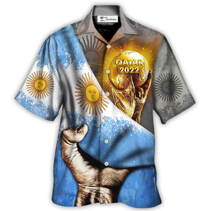 Hawaiian Shirt / Adults / S World Cup Qatar 2022 Argentina Will Be The Champion - Hawaiian Shirt 
