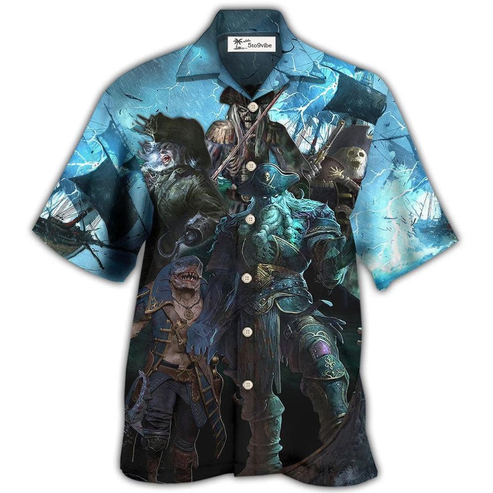 Hawaiian Shirt / Adults / S Pirate Monster Storm Sea - Hawaiian Shirt 