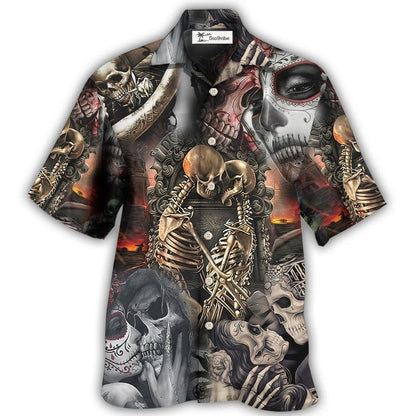 Hawaiian Shirt / Adults / S Skull Marrying A Perfect Wife - Hawaiian Shirt 