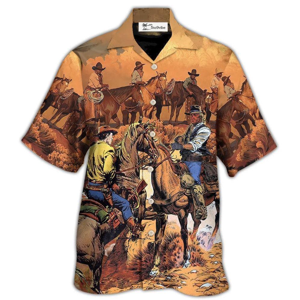 Hawaiian Shirt / Adults / S Cowboy Western Riding Horse - Hawaiian Shirt 