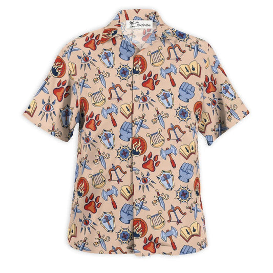 DnD Class Medieval icon - Hawaiian Shirt 