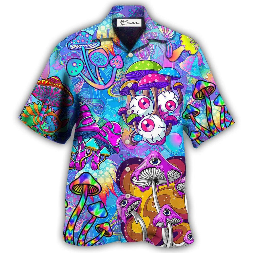 Hawaiian Shirt / Adults / S Hippie Mushroom Colorful Cool Style - Hawaiian Shirt 