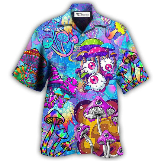 Hawaiian Shirt / Adults / S Hippie Mushroom Colorful Cool Style - Hawaiian Shirt 
