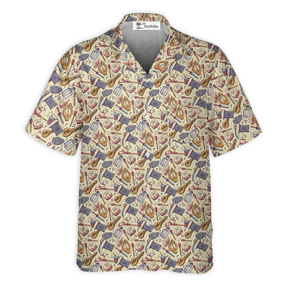 DnD Bard With Sword And Music Pattern - Hawaiian Shirt 