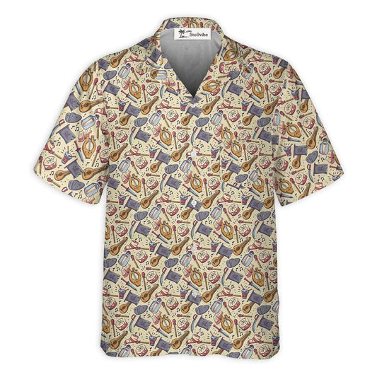 DnD Bard With Sword And Music Pattern - Hawaiian Shirt 