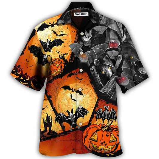 Hawaiian Shirt / Adults / S Halloween Bat Pumpkin Scary - Hawaiian Shirt 