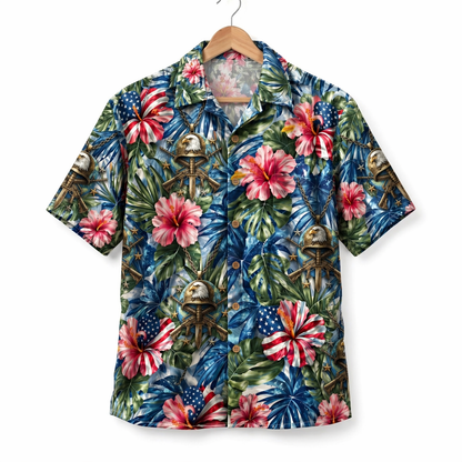 Marines Patriotic Veteran 250 Years America Premium Unisex Hawaiian Shirt For Men and Women