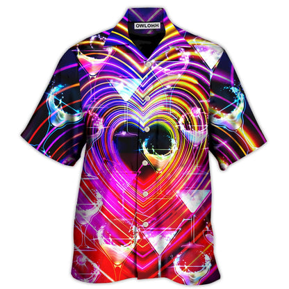 Hawaiian Shirt / Adults / S Cocktail Party Romantic Sweet Heart Neon Light - Hawaiian Shirt 