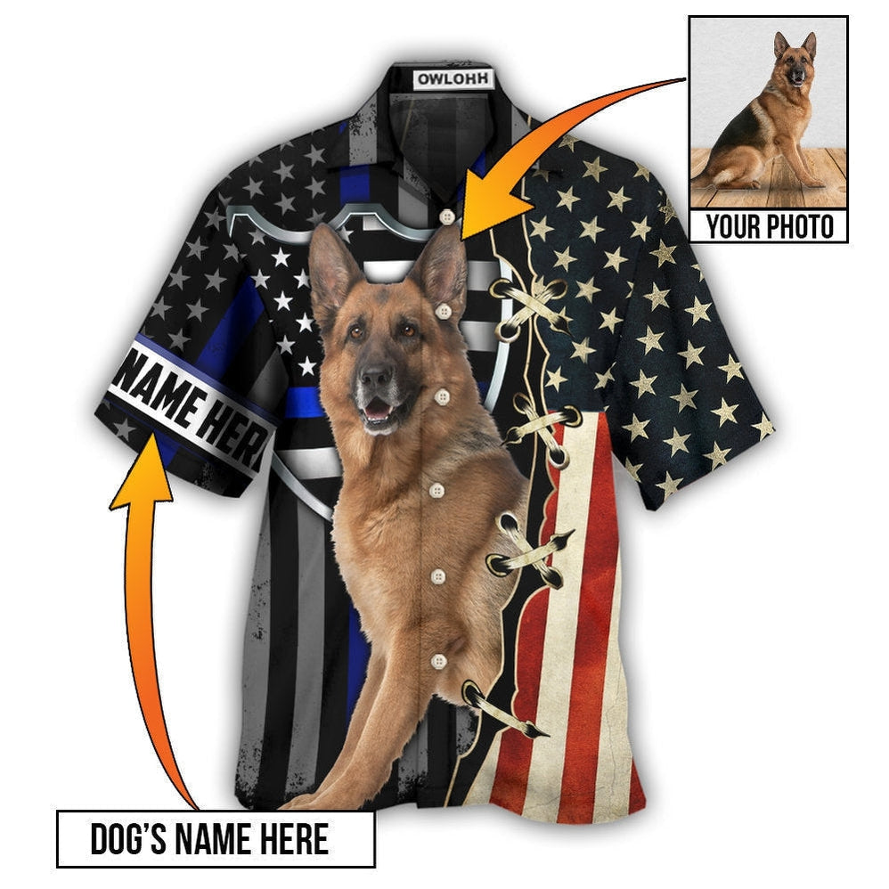 Police / Adults / S German Shepherd Dog Various Style Custom Photo Personalized - Hawaiian Shirt 