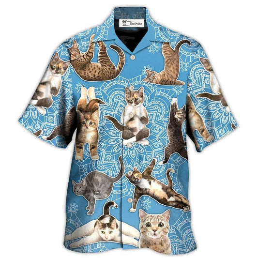 Hawaiian Shirt / Adults / S Yoga Cat Lover Mandala - Hawaiian Shirt 