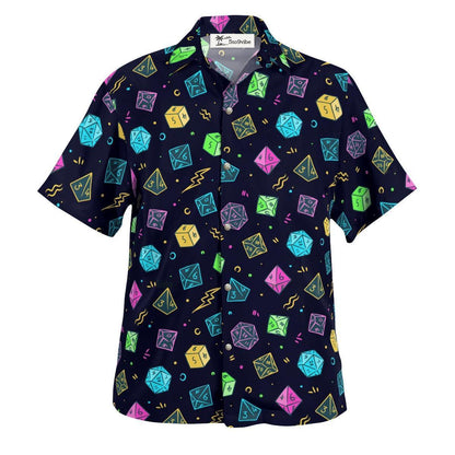 DnD Dice Colorful Style - Hawaiian Shirt 