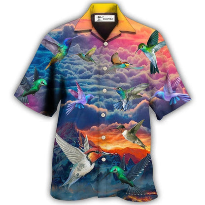 Hawaiian Shirt / Adults / S Hummingbird Amazing In The Dream Sky - Hawaiian Shirt 