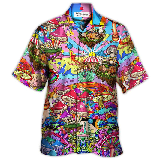 Hippie Mushroom Hallucinogenic Psychedelic - Hawaiian Shirt 