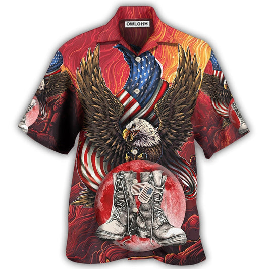 Hawaiian Shirt / Adults / S Veteran Boots Never Underestimate - Hawaiian Shirt 