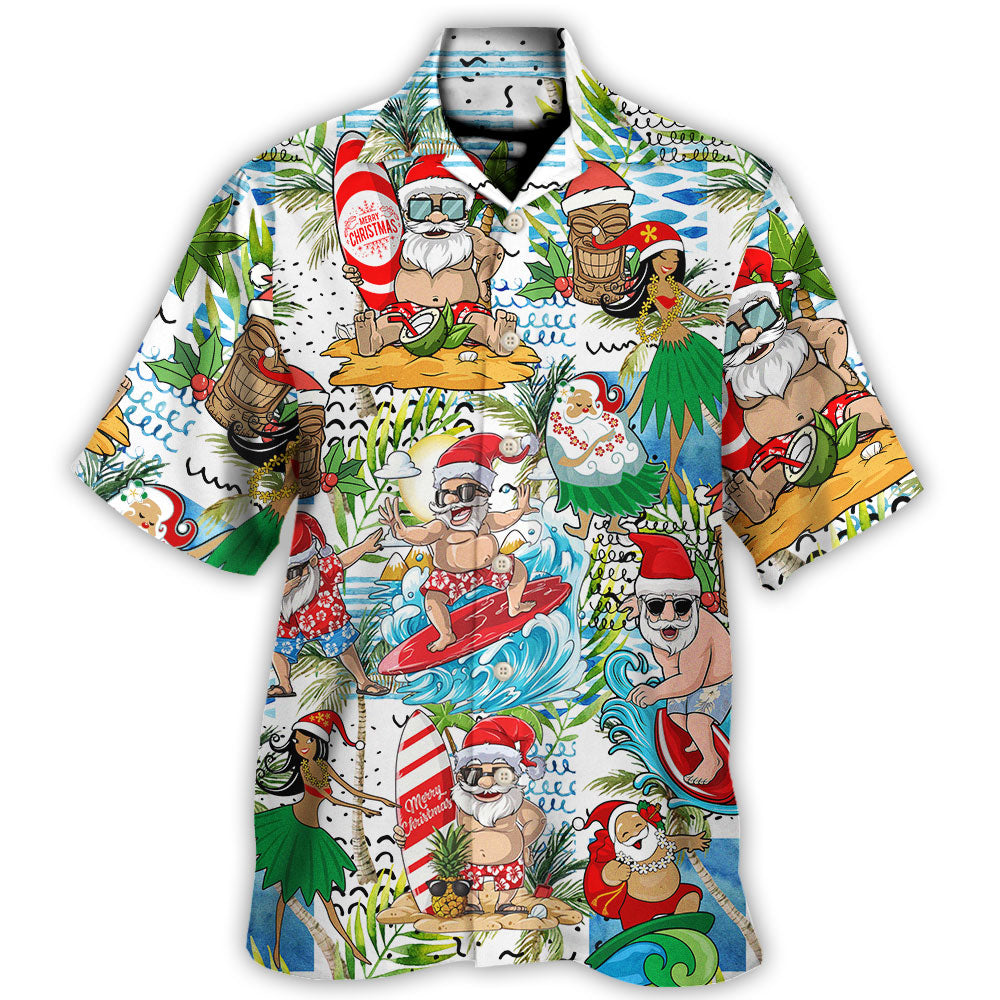Hawaiian Shirt / Adults / S Christmas Santa Aloha Beach Vibe - Hawaiian Shirt 