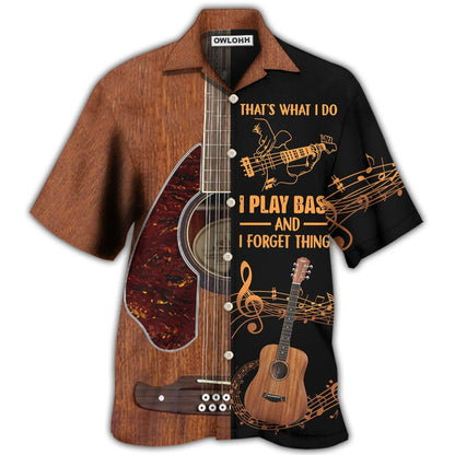 Hawaiian Shirt / Adults / S Guitar That's What I Do I Play Bass - Hawaiian Shirt 