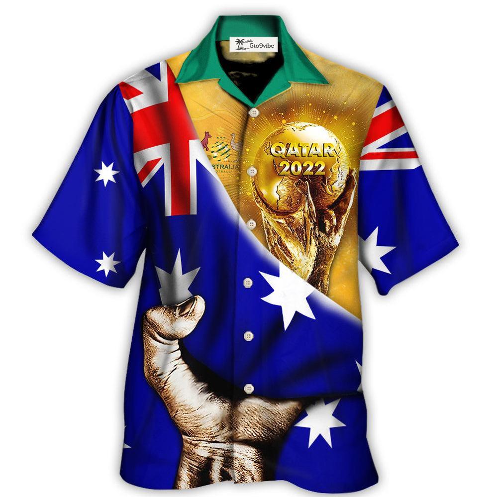 Hawaiian Shirt / Adults / S World Cup Qatar 2022 Australia Will Be The Champion Flag Vintage - Hawaiian Shirt 