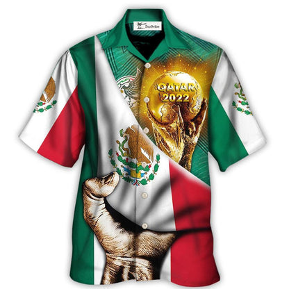 Hawaiian Shirt / Adults / S World Cup Qatar 2022 Mexico Will Be The Champion Flag Vintage - Hawaiian Shirt 