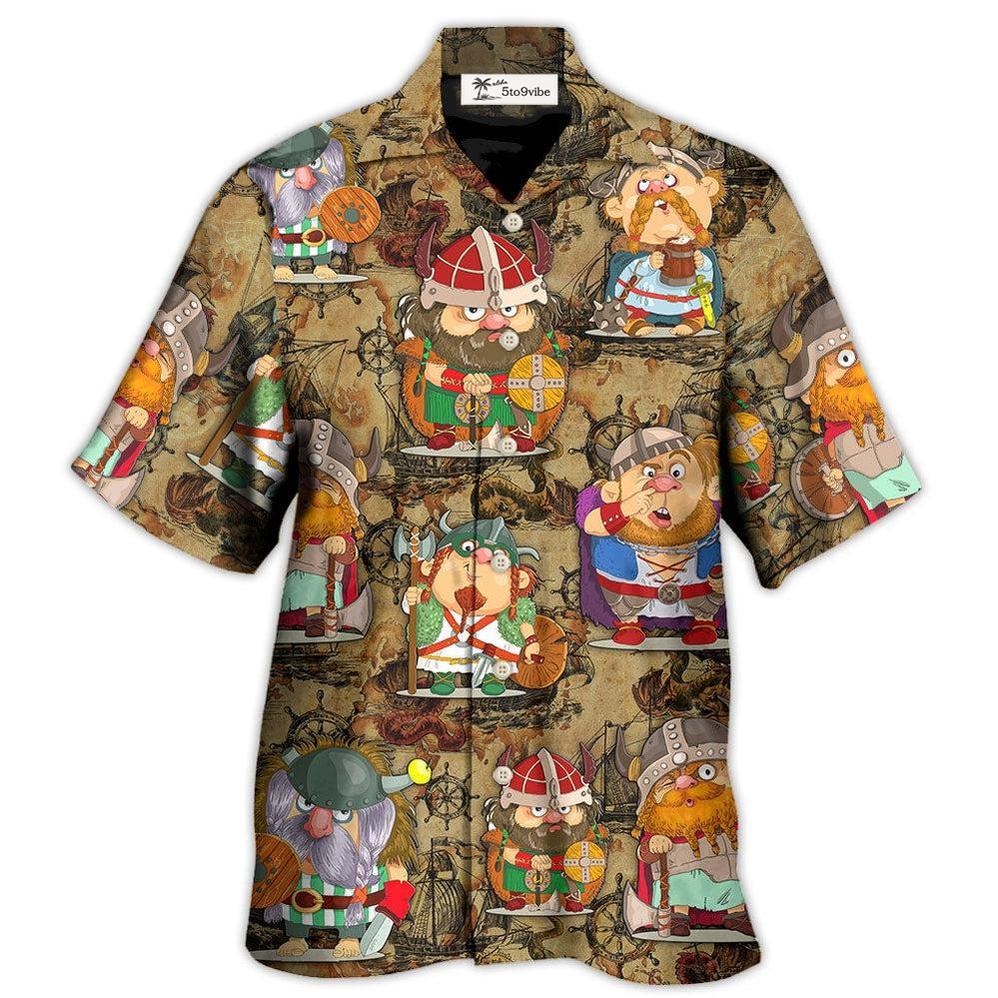 Hawaiian Shirt / Adults / S Viking Funny Viking Map Art - Hawaiian Shirt 