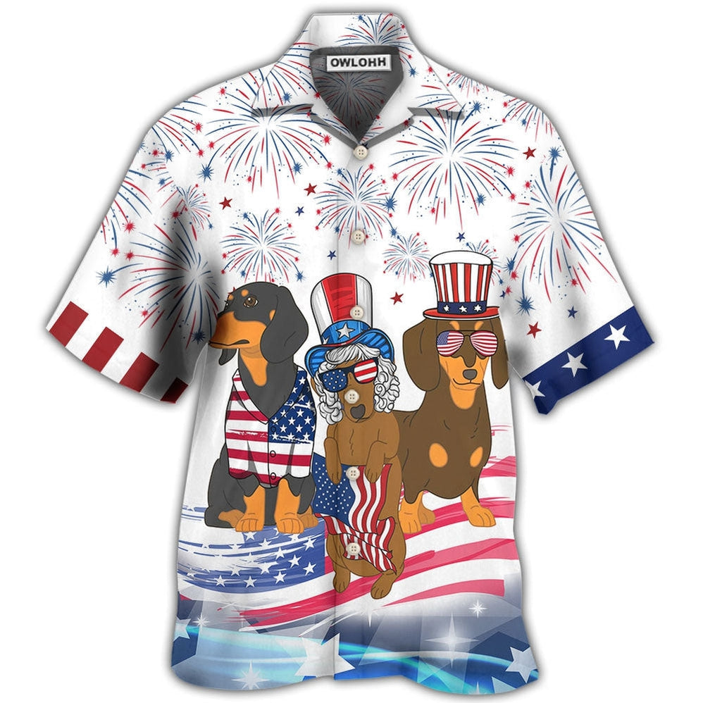 Hawaiian Shirt / Adults / S Dachshund Independence Day Is Coming - Hawaiian Shirt 