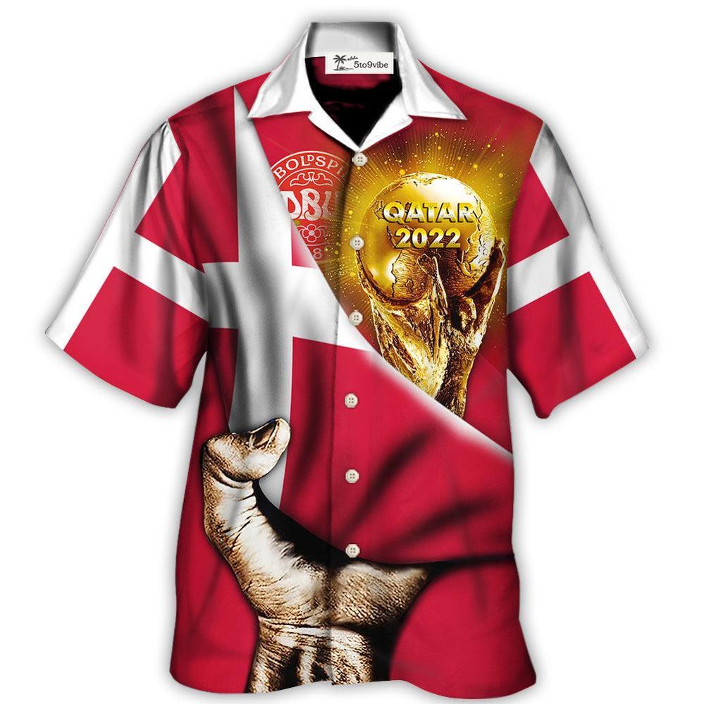 Hawaiian Shirt / Adults / S World Cup Qatar 2022 Denmark Will Be The Champion Flag Vintage - Hawaiian Shirt 