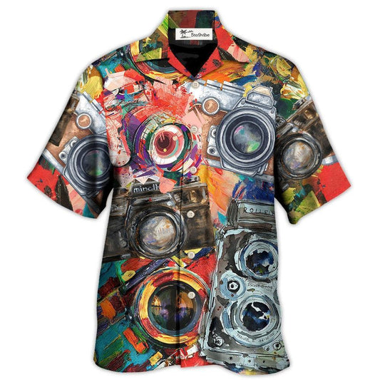Hawaiian Shirt / Adults / S Camera Vintage Colorful Retro - Hawaiian Shirt 