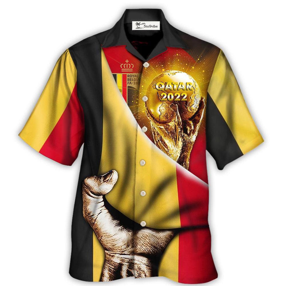 Hawaiian Shirt / Adults / S World Cup Qatar 2022 Belgium Will Be The Champion Flag Vintage - Hawaiian Shirt 