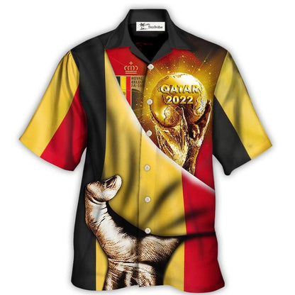 Hawaiian Shirt / Adults / S World Cup Qatar 2022 Belgium Will Be The Champion Flag Vintage - Hawaiian Shirt 