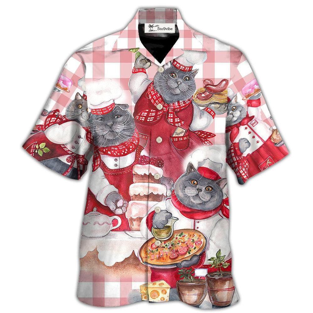 Hawaiian Shirt / Adults / S Chef Cute Black Cat Cooking - Hawaiian Shirt 