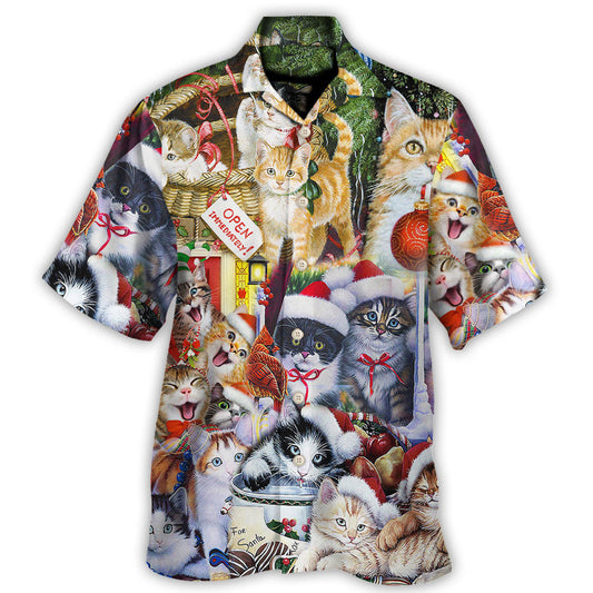 Hawaiian Shirt / Adults / S Christmas Cat Love Xmas - Hawaiian Shirt 