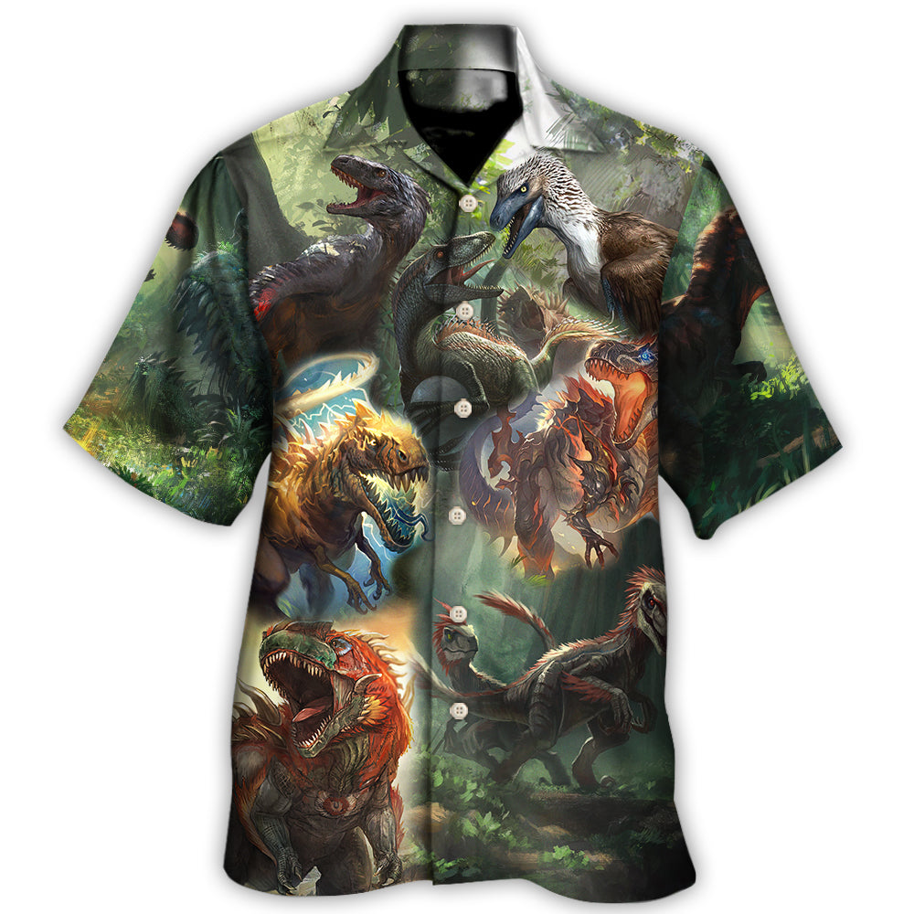 Hawaiian Shirt / Adults / S Dinosaur I Am Roar In The Jungle - Hawaiian Shirt 
