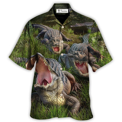 Hawaiian Shirt / Adults / S Crocodile The Crocodile Cannot Turn Its Head - Hawaiian Shirt 