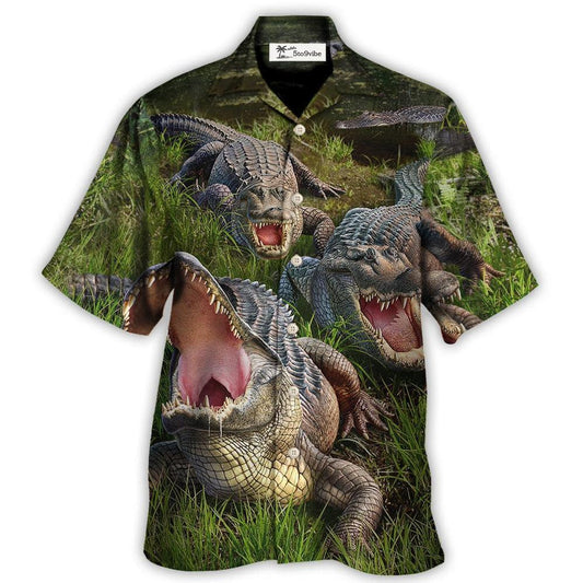 Hawaiian Shirt / Adults / S Crocodile The Crocodile Cannot Turn Its Head - Hawaiian Shirt 