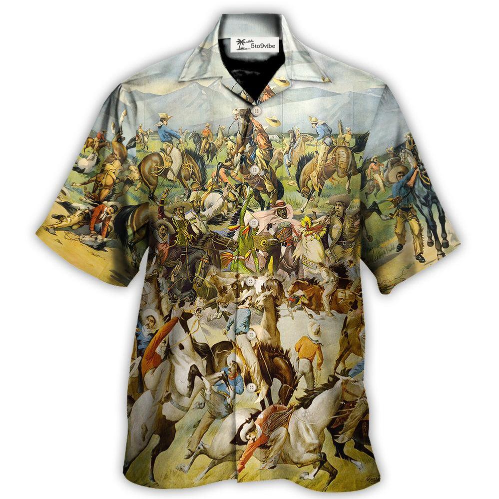 Hawaiian Shirt / Adults / S Cattle Show Buffalo Bill's Wild West Rough Riders Cossacks - Hawaiian Shirt 