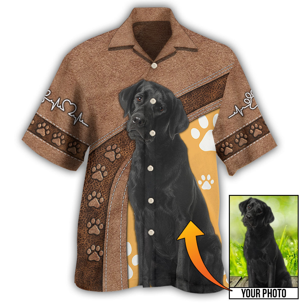 Black Labrador / Adults / S Dog Paw Various Style Custom Photo Personalized - Hawaiian Shirt 