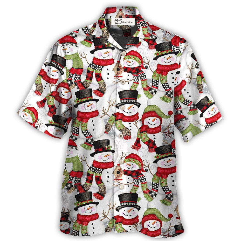 Hawaiian Shirt / Adults / S Christmas Snowman Family Happy Christmas - Hawaiian Shirt 