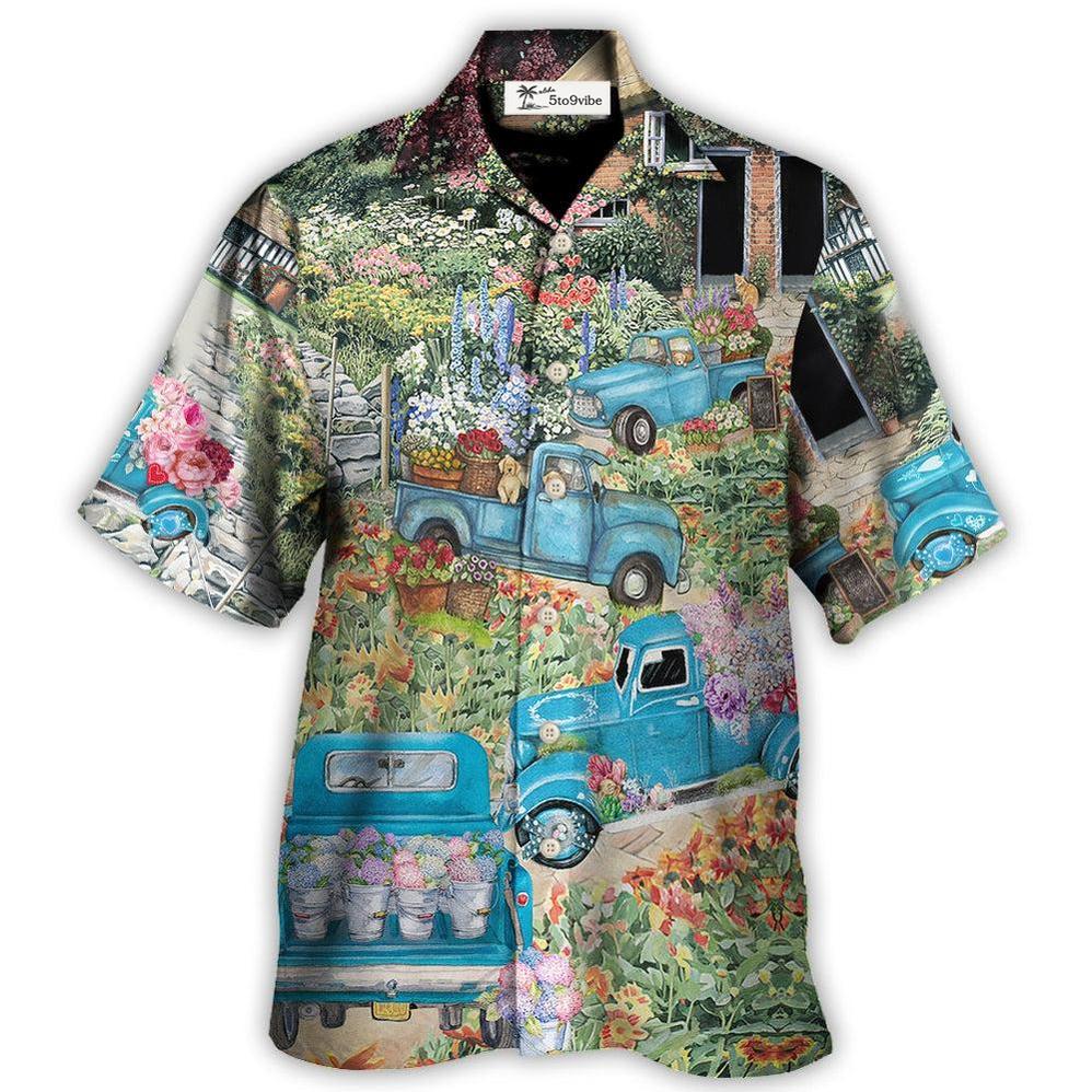 Hawaiian Shirt / Adults / S Truck Delivery Happiness Flower Around Town - Hawaiian Shirt 