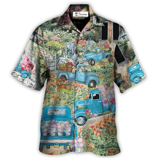 Hawaiian Shirt / Adults / S Truck Delivery Happiness Flower Around Town - Hawaiian Shirt 