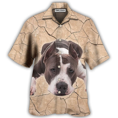 Hawaiian Shirt / Adults / S Pitbull On The Ground - Hawaiian Shirt 