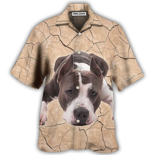 Hawaiian Shirt / Adults / S Pitbull On The Ground - Hawaiian Shirt 