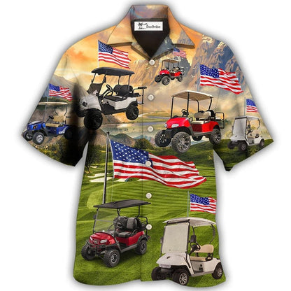 Hawaiian Shirt / Adults / S Golf Independence Day Club Car - Hawaiian Shirt 