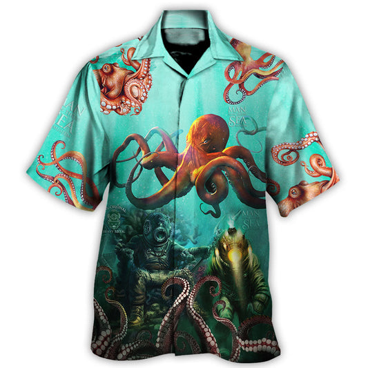 Hawaiian Shirt / Adults / S Octopus Custom Logo Unique - Hawaiian Shirt 